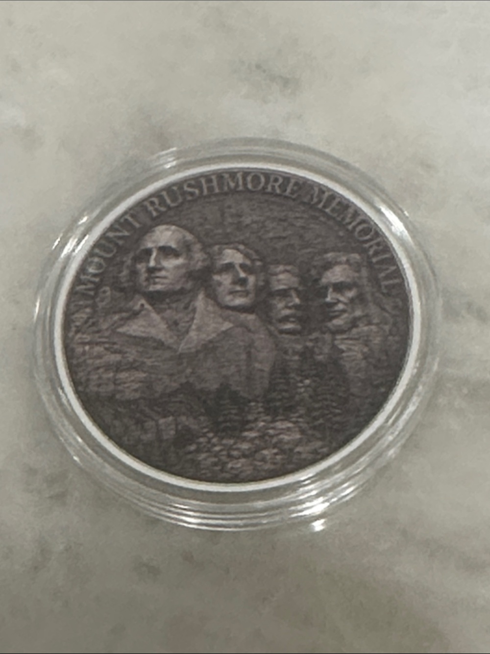 Men's Black Mount Rushmore Commemorative Coin